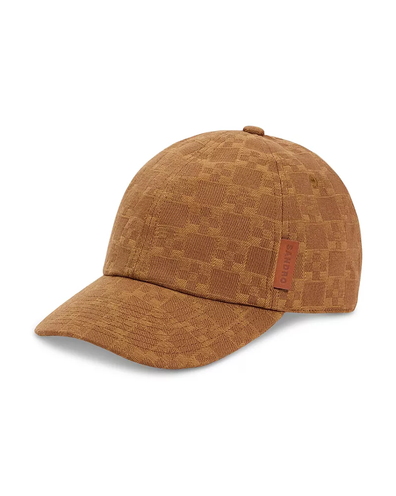 Sandro Cross Pattern Denim Cap