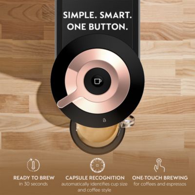 Vertuo Next Premium Coffee and Espresso Maker by DeLonghi with Aeroccino Milk Frother, Black Rose Gold