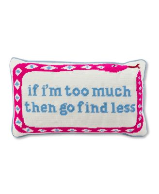 Go Find Less Needlepoint Decorative Pillow