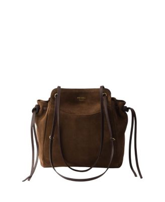  Carry Medium Suede Tote Bag