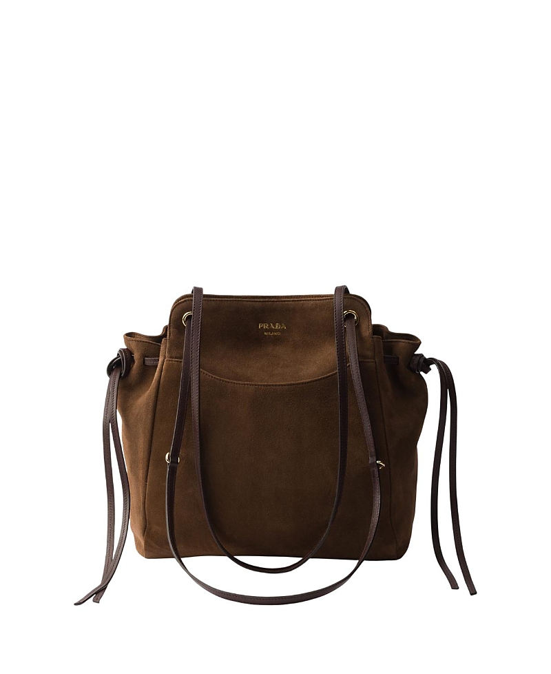 Prada Carry Medium Suede Tote Bag