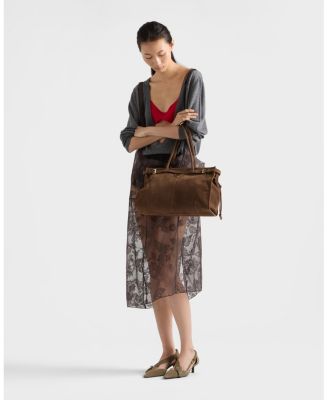 Bonnie Large Convertible Suede Shoulder Handbag