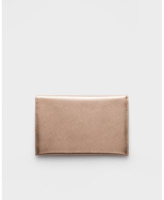 Saffiano Leather Envelope Clutch