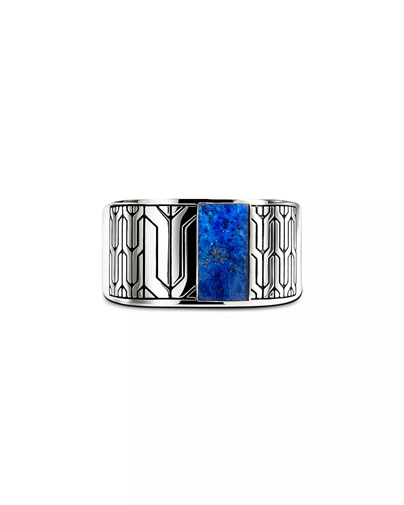 John Hardy Sterling Silver Lapis Lazuli Icon 50 Signet Ring