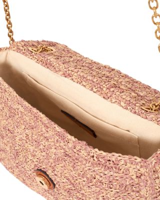 Le Fanny Purple Crochet Raffia Crossbody