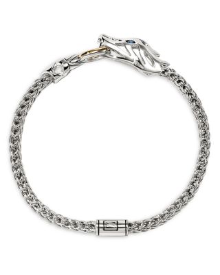 14K Yellow Gold & Sterling Silver Naga Sterling Silver Dragon Chain Bracelet