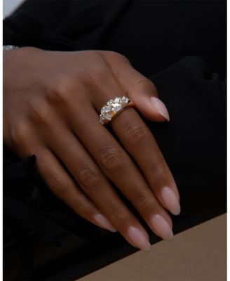 Certified Lab Grown Diamond Mixed Cut Azadi Bombe Cluster Ring in 14K Yellow Gold, 2.16 tcw