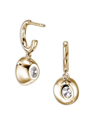 14K Yellow Gold JH Lovestruck™ Lab Grown Diamond Dangle Hoop Earrings