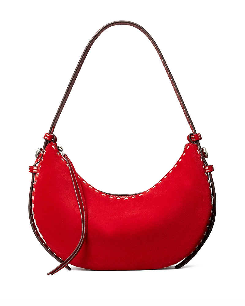 Tory Burch Romy Half Moon Suede Shoulder Bag