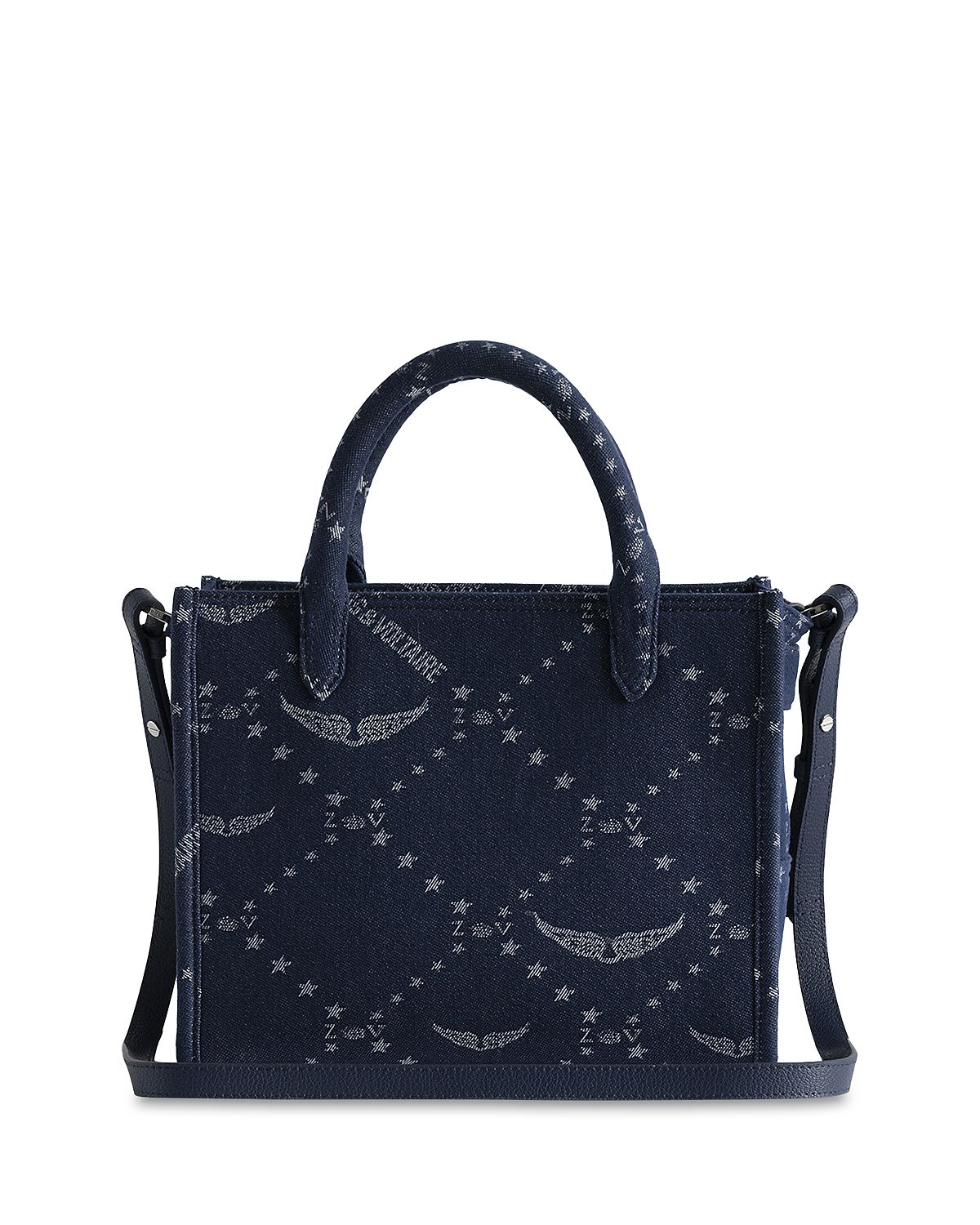Zadig & Voltaire Angel Mini Zv Monogram Denim Tote