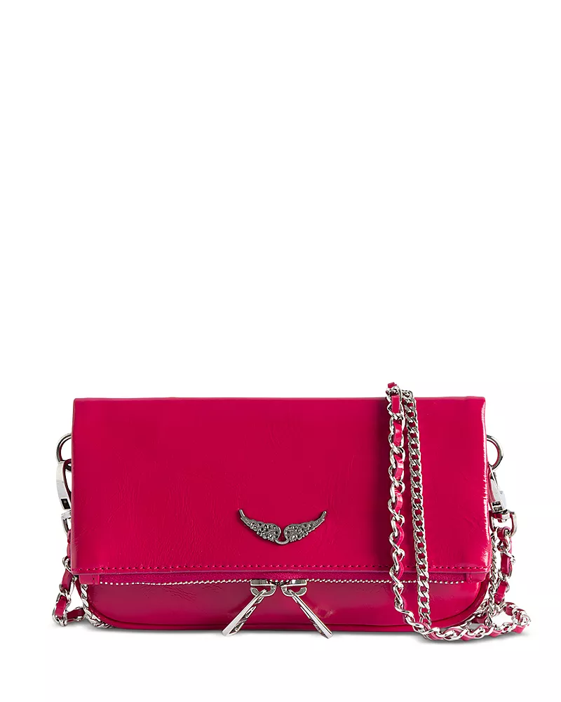 Zadig & Voltaire Rock Nano Vintage Patent Leather Clutch