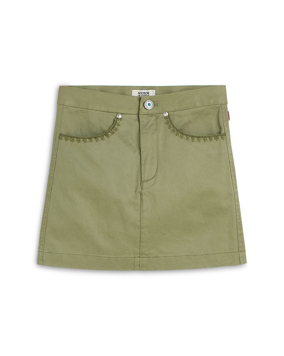 Scotch & Soda Girls' Washed Twill Mini Skirt - Little Kid, Big Kid
