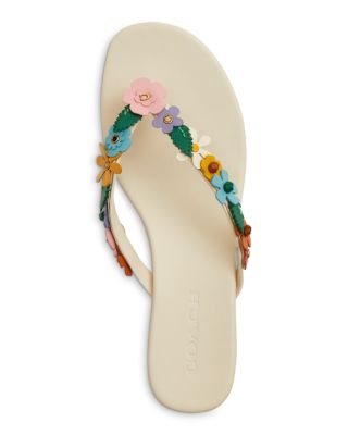 Women's Tea Rose Kitten Heel Thong Sandals