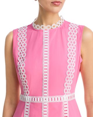 Contrast Trim Midi Dress