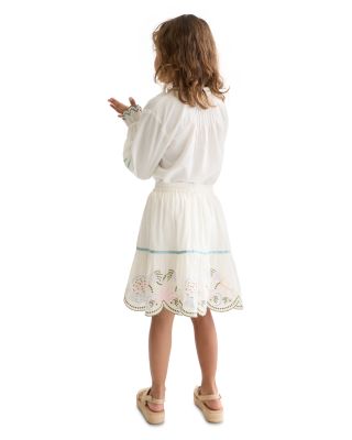 Girls' Embroidered Hem Cotton Skirt - Little Kid, Big Kid