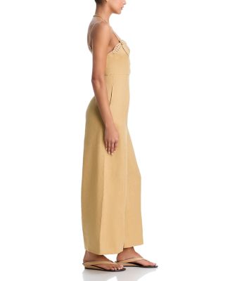 Floral Appliqu&eacute; Wide Leg Jumpsuit