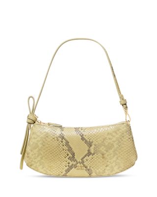 Loop Snake Embossed Leather Pochette