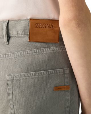 Slim Fit Stretch Cotton and Linen Roccia Jeans