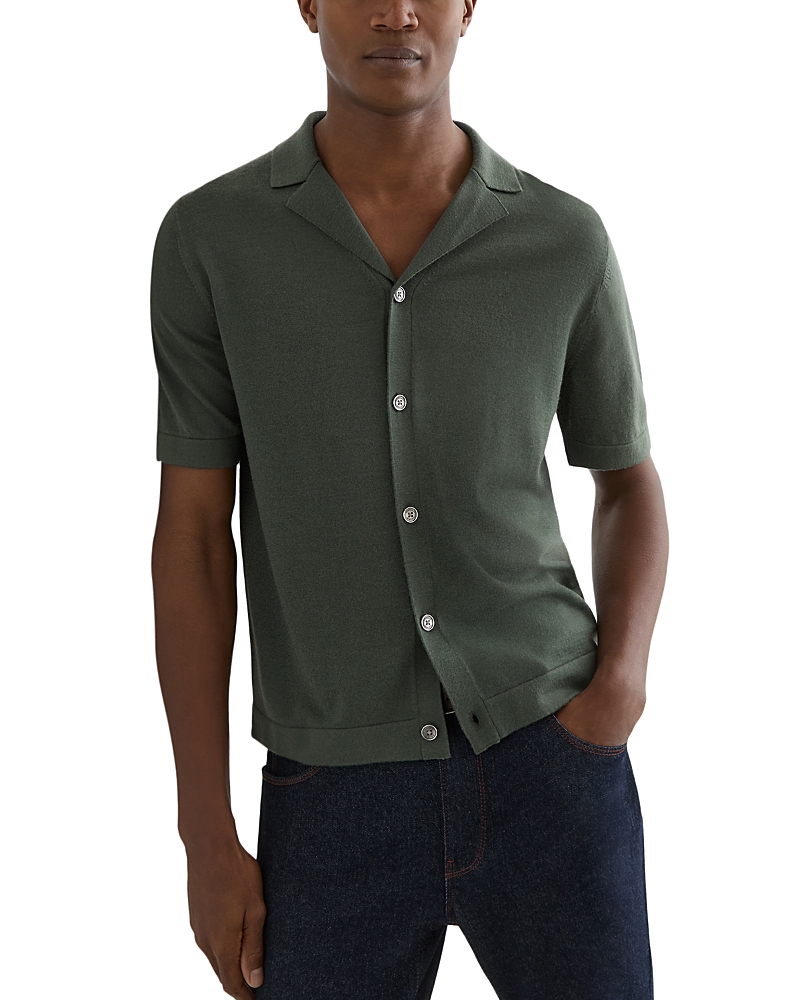Reiss Grafton Cuban Merino Wool Shirt