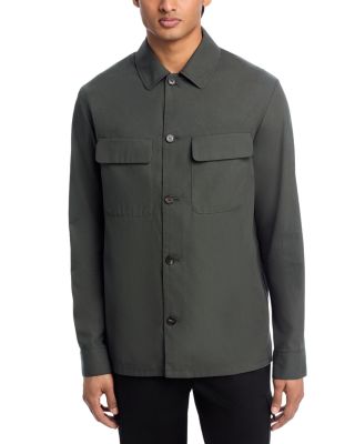 Ice Cotton Crepe Twill Pocket Overshirt