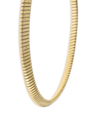 18K Yellow Gold Via Bagutta Flat Tubogas Necklace, 18"