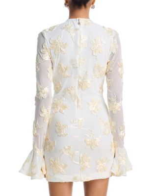 Flower Mesh Mini Dress