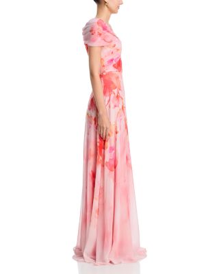 Chiffon Off Shoulder Gown 