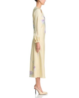 Satin Slit Sleeve Dress