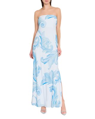 Vera Satin Floral Maxi Dress