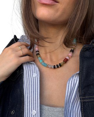 Mariel Semi Precious Stone Beaded Necklace, 17-20"