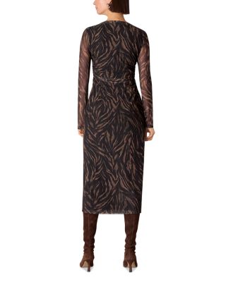 Abstract Zebra Mesh Dress