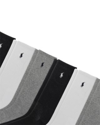 Signature Embroidered Crew Socks, Pack of Six