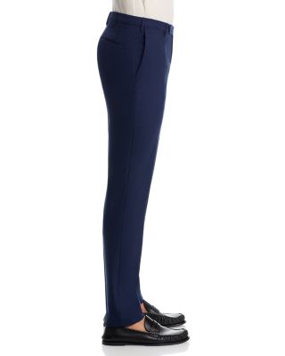 Regular Fit Wool Flat Front Trousers