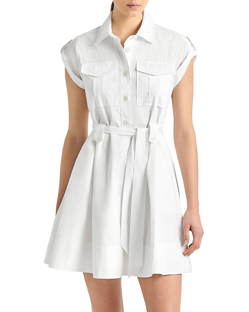 Derek Lam 10 Crosby Azora Poplin Shirt Dress In White