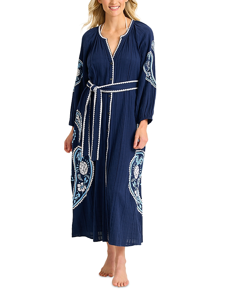 Tommy Bahama Mykonos Embroidered Dress Swim Cover-Up