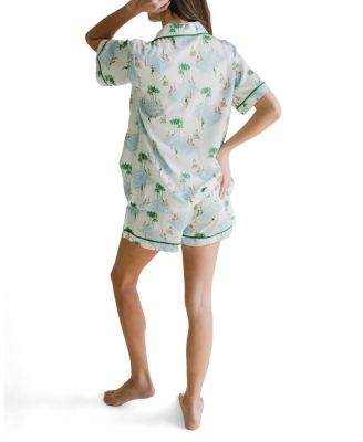 Palm Courts Pajama Shorts Set