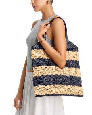 Georgica Large Striped Crochet Tote Bag