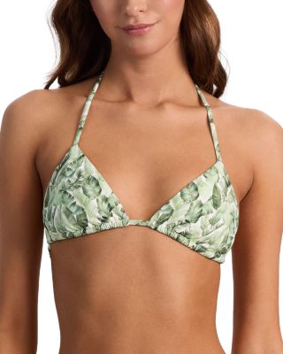 x Alice and Olivia Triangle Bikini Top & Side Tie Bikini Bottom