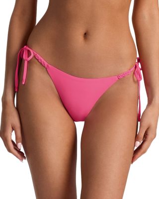 x Alice and Olivia Macrame Halter Bikini Top & Macrame Side Tie Bikini Bottom
