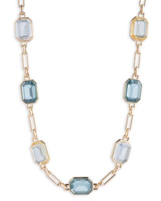 Stone Chain Collar Necklace, 17.5"