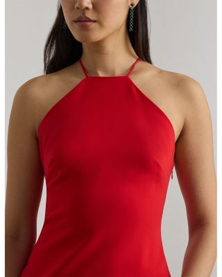 Double Faced Crepe Halter Gown