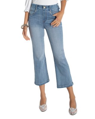 Gia Glider High Rise Crop Flare Jeans in Brycecanyn