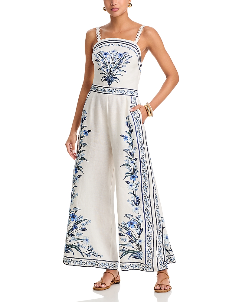 Farm Rio Flowers Arch Wide Leg Jumpsuit