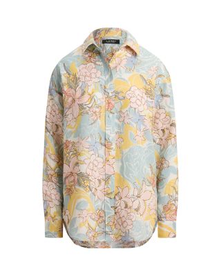 Relaxed Fit Floral Linen Shirt