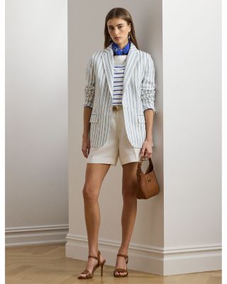 Pleated Twill Shorts