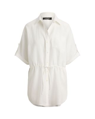 Linen Roll Tab Sleeve Tunic