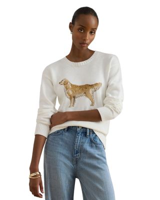 Intarsia Knit Golden Retriever Sweater