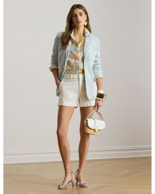 Linen Herringbone Blazer