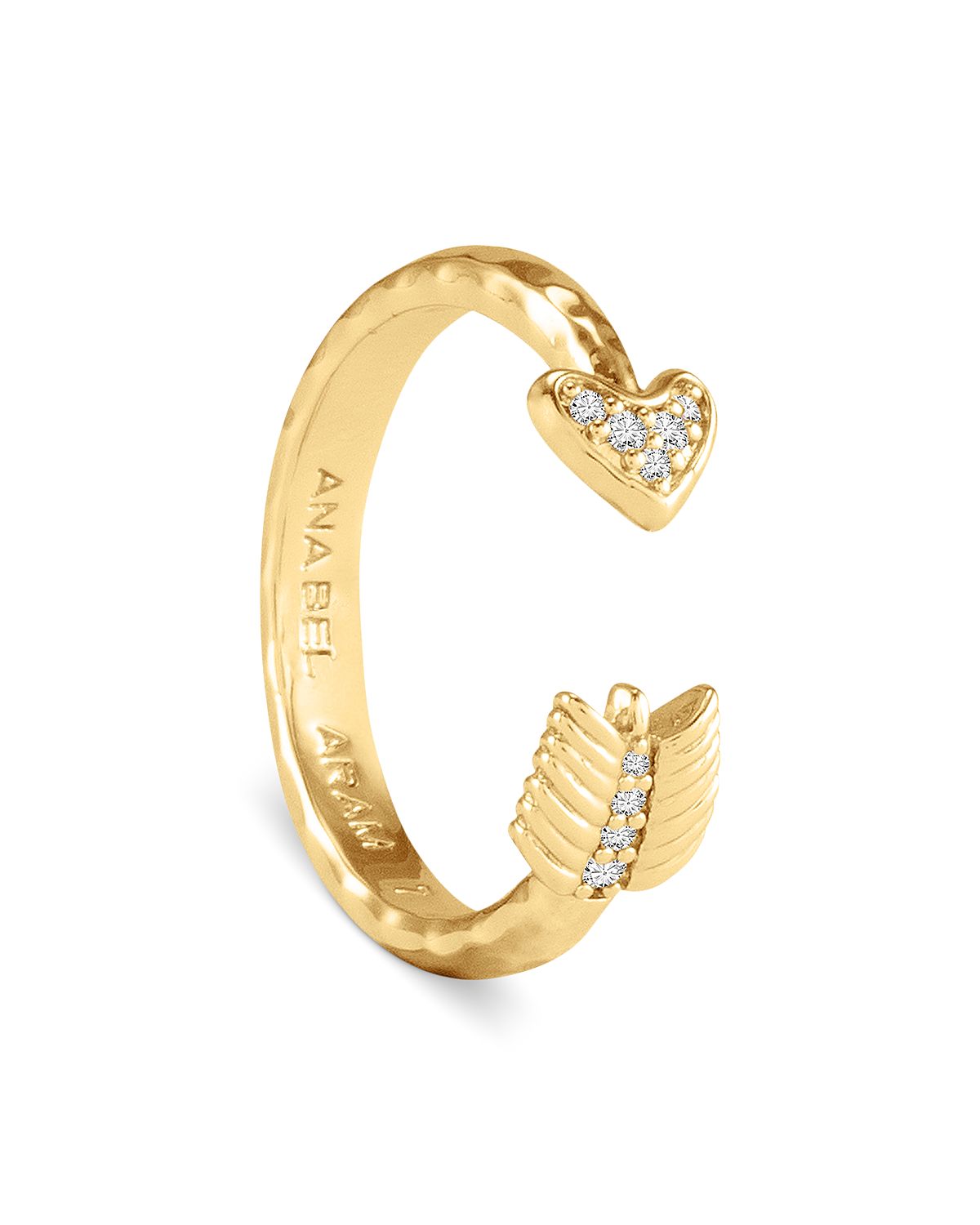 Anabel Aram Heart Arrow Ring