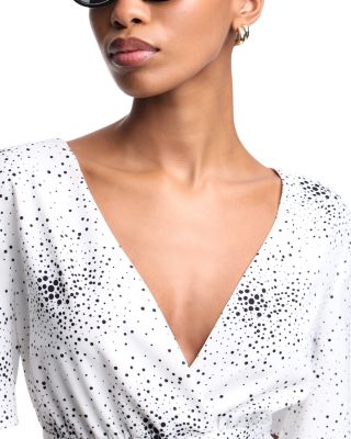 Dot Cluster Short Sleeve Midi Dress